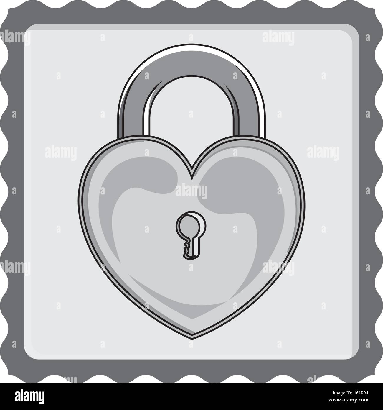 padlock with heart shape Stock Vector Image & Art - Alamy