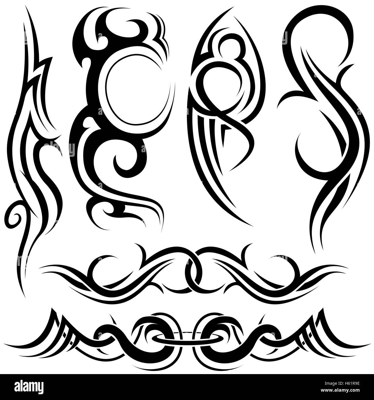 Tribal tattoos Black and White Stock Photos & Images - Alamy