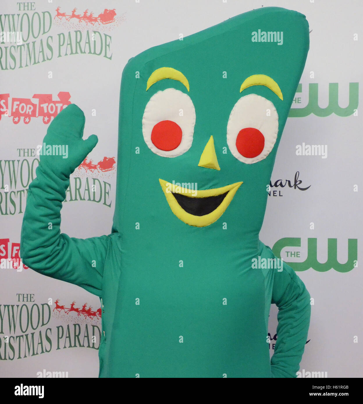 Gumby arrives at the 84th Annual Hollywood Christmas Parade - 'The Magic of Christmas' Featuring Marine Toys for Tots Foundation - November 29, 2015 Stock Photo