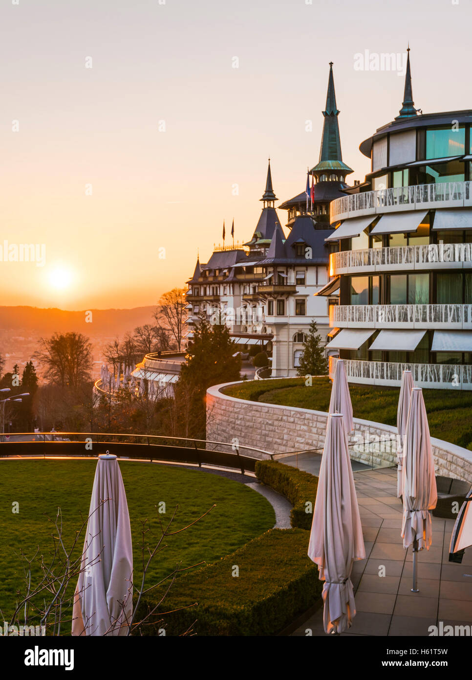 Exterior view of The Dolder Grand (formerly known as Grand Hotel Dolder