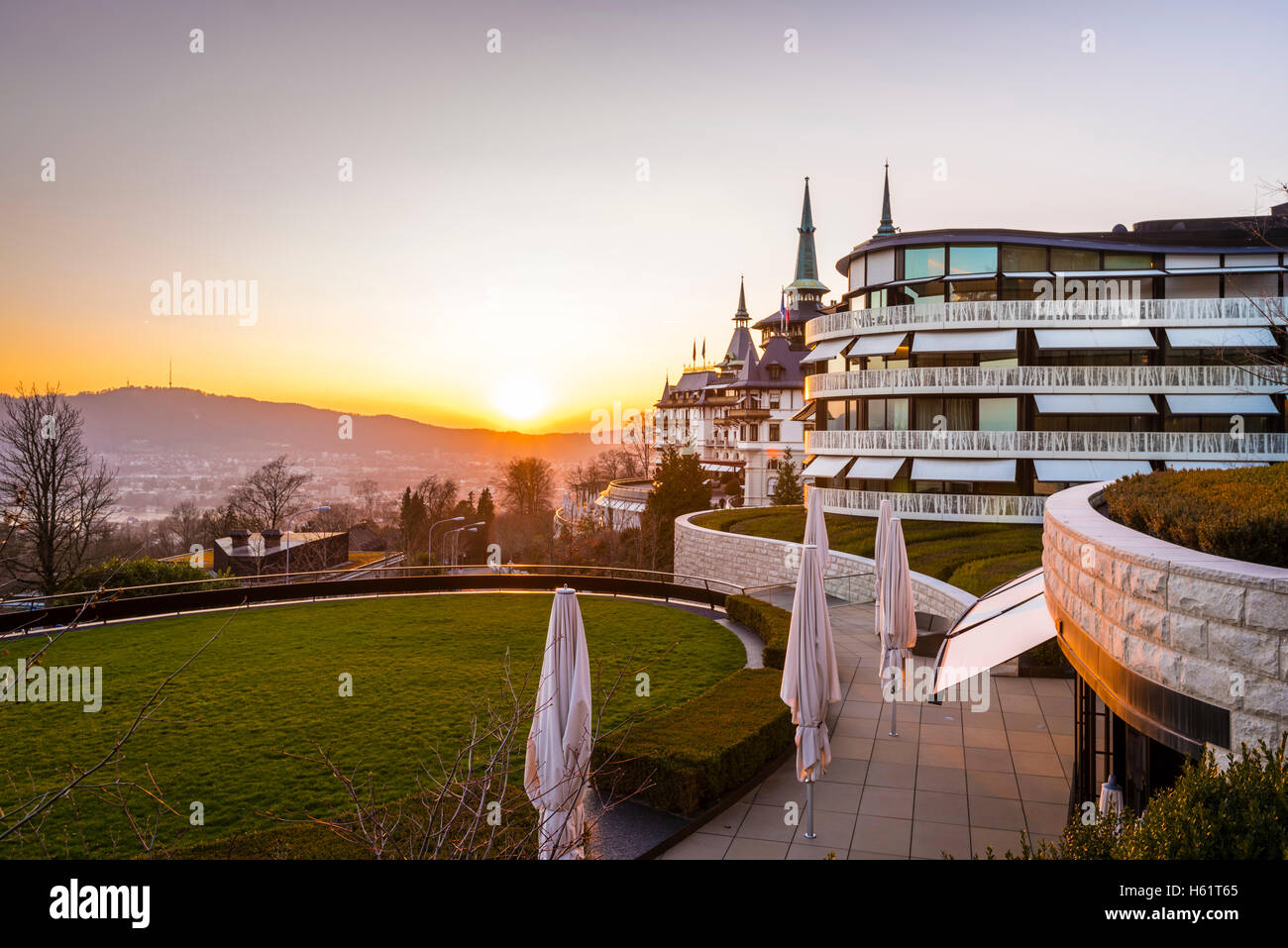 Exterior view of The Dolder Grand (formerly known as Grand Hotel Dolder