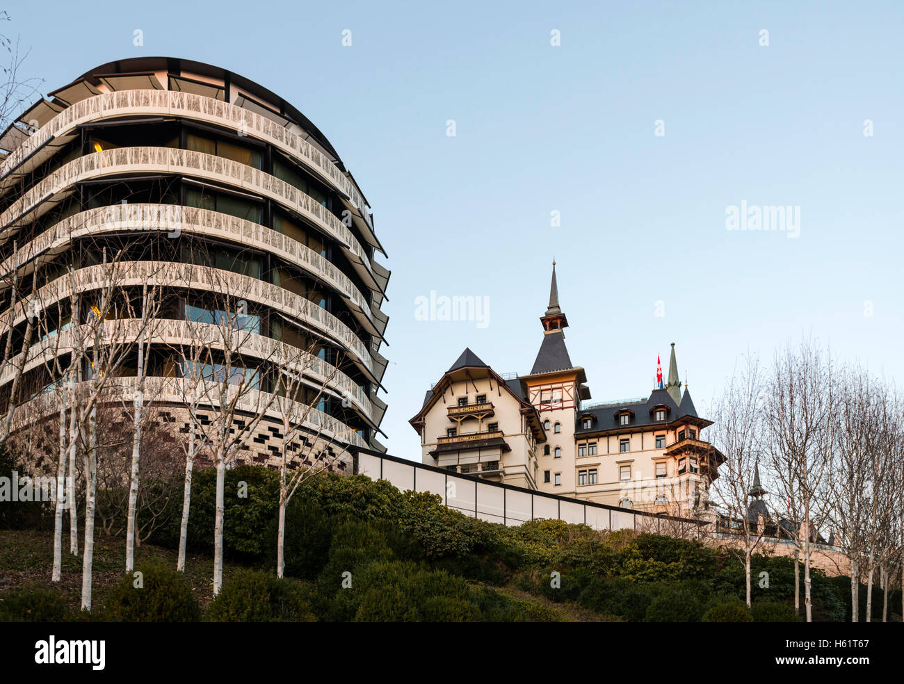Exterior view of The Dolder Grand (formerly known as Grand Hotel Dolder