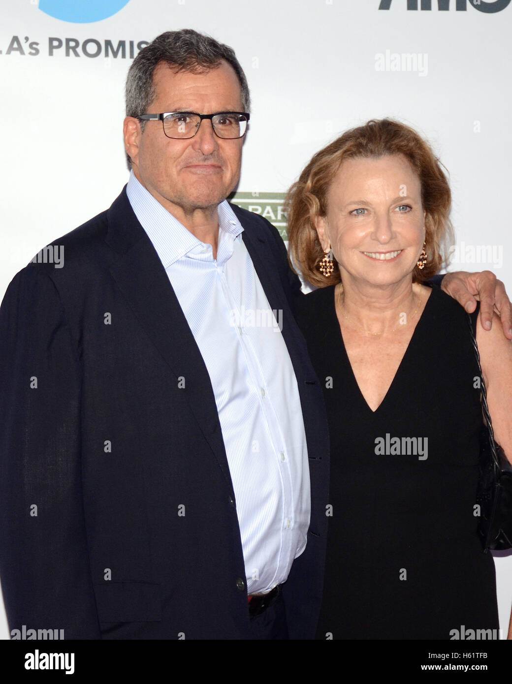 Peter Chernin and Megan Chernin attends the 2015 LA's Promise Gala held at Universal Studios Hollywood - Globe Theater on September 30, 2015 in Universal City, California. Stock Photo