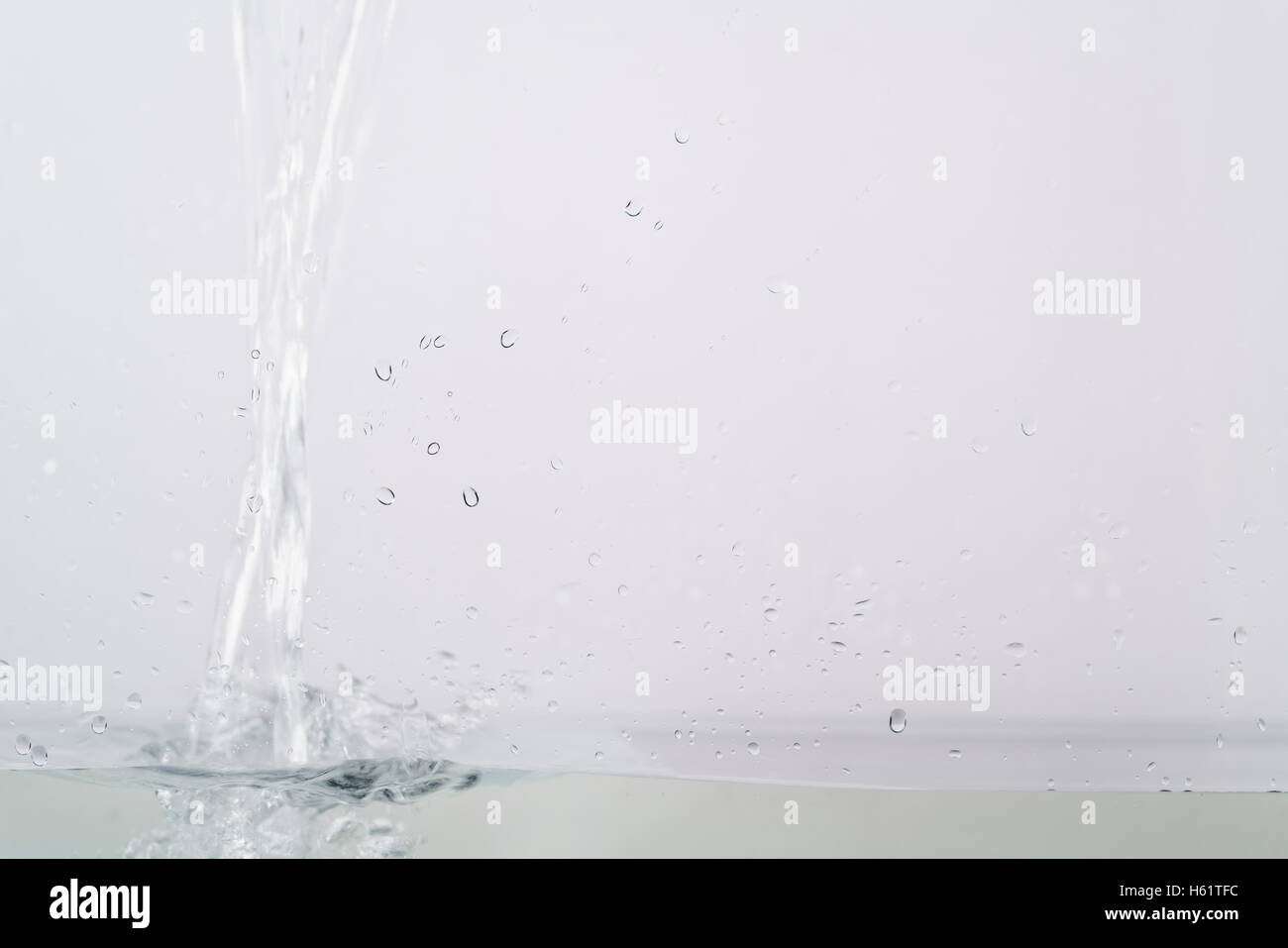 fresh water pouring in aquarium Stock Photo