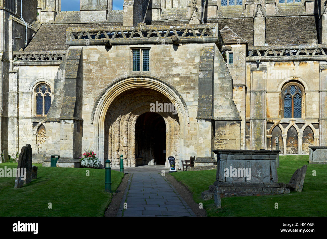 Malmesbury Abbey, Malmesbury, Wiltshire, England UK Stock Photo