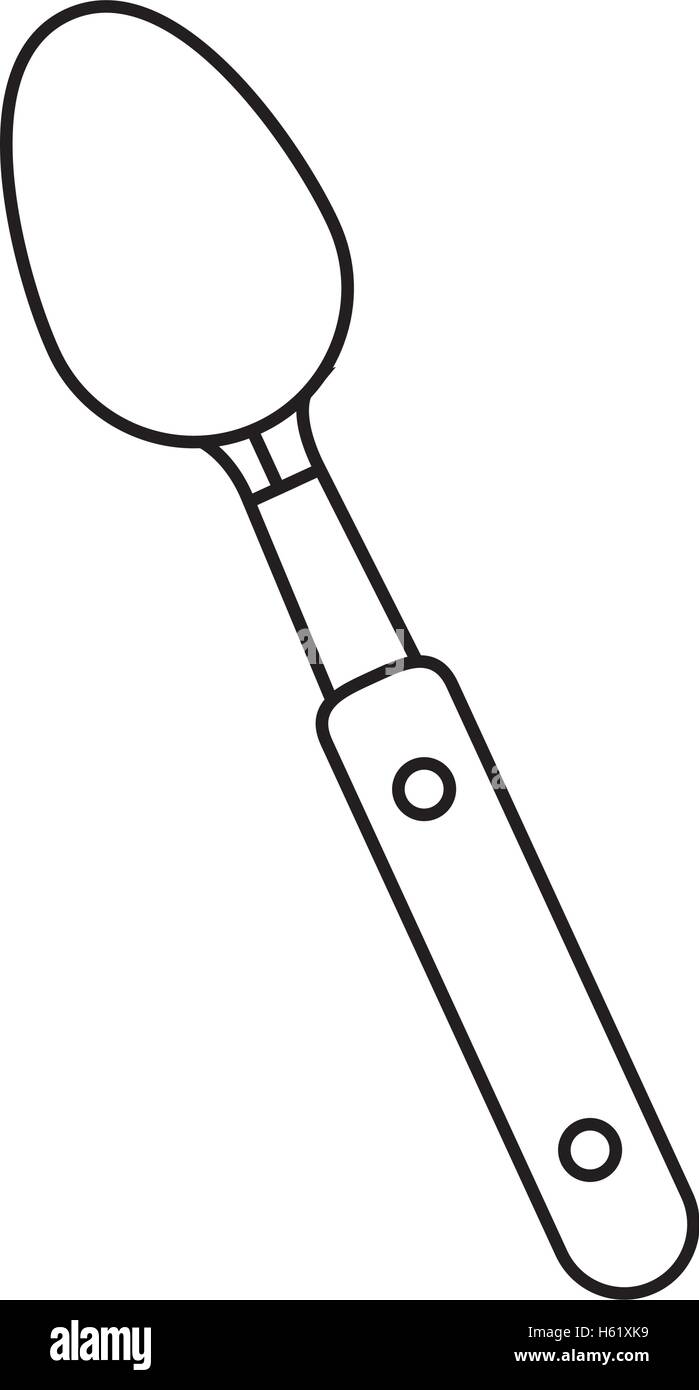 silhouette black with big spoon Stock Vector Image & Art Alamy