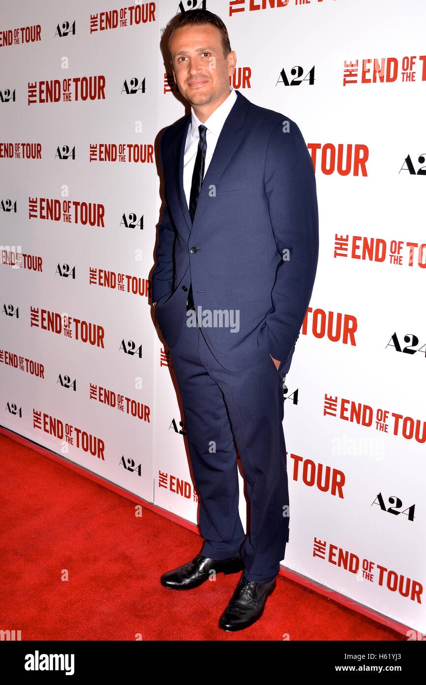 Jason Segel attended the Los Angeles Premiere of ''The End Of The Tour' at Writers Guild Theater Stock Photo