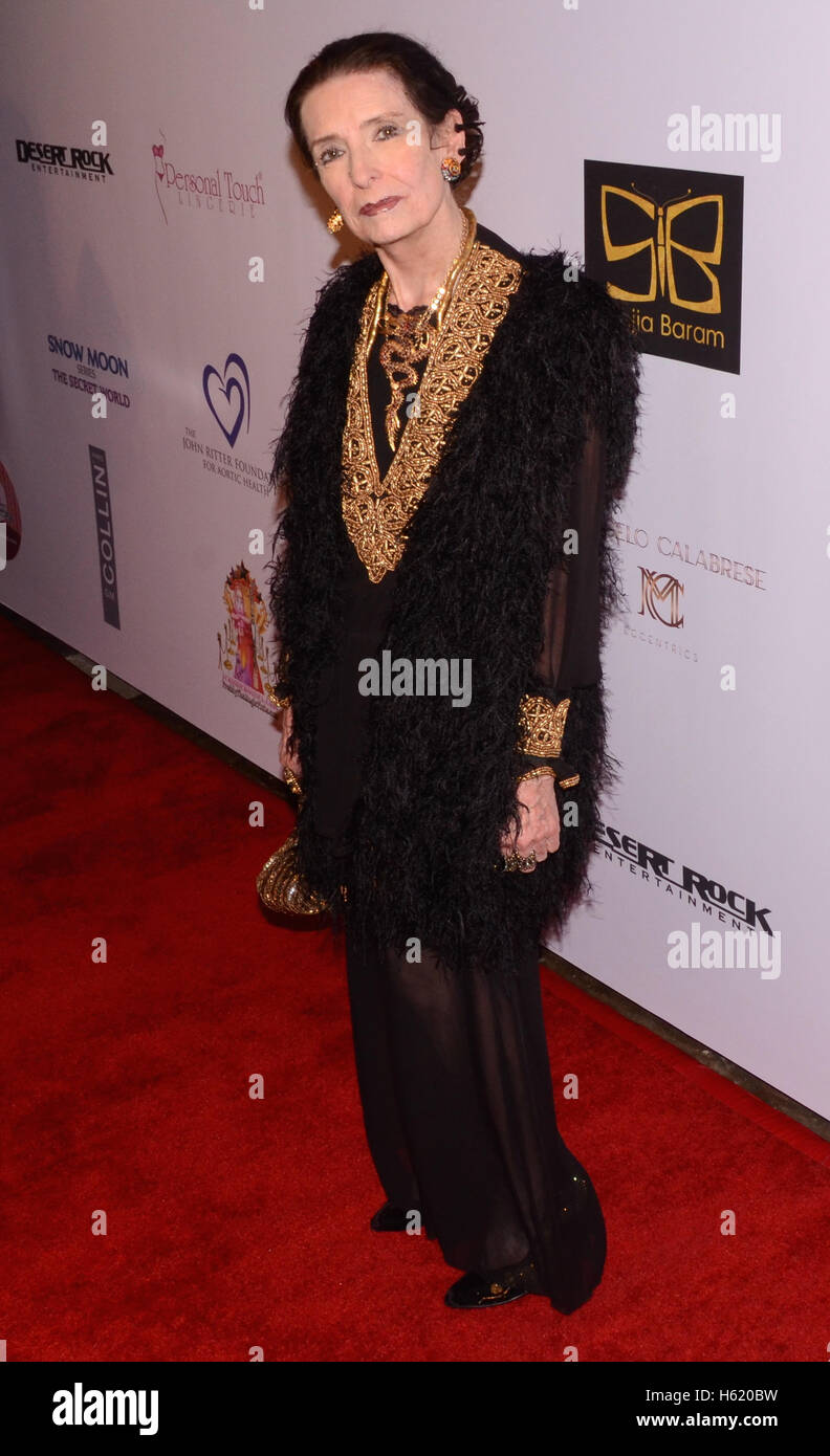 Margaret O'Brien arrives at the 1st Annual Roger Neal Style Hollywood Oscar Viewing Dinner at The Hollywood Museum on February 28, 2016 Stock Photo