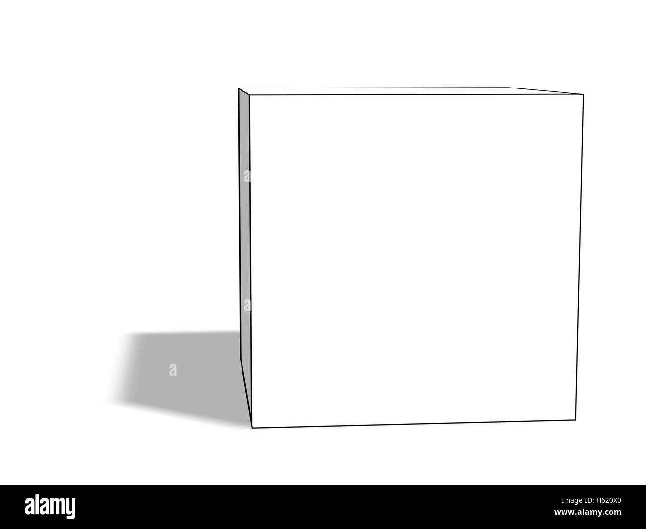 Blank white box with shadow Stock Photo Alamy