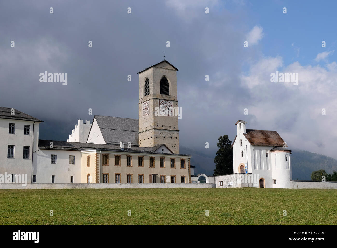 Saint John Abbey, Müstair, Switzerland. UNESCO World Heritage. Stock Photo