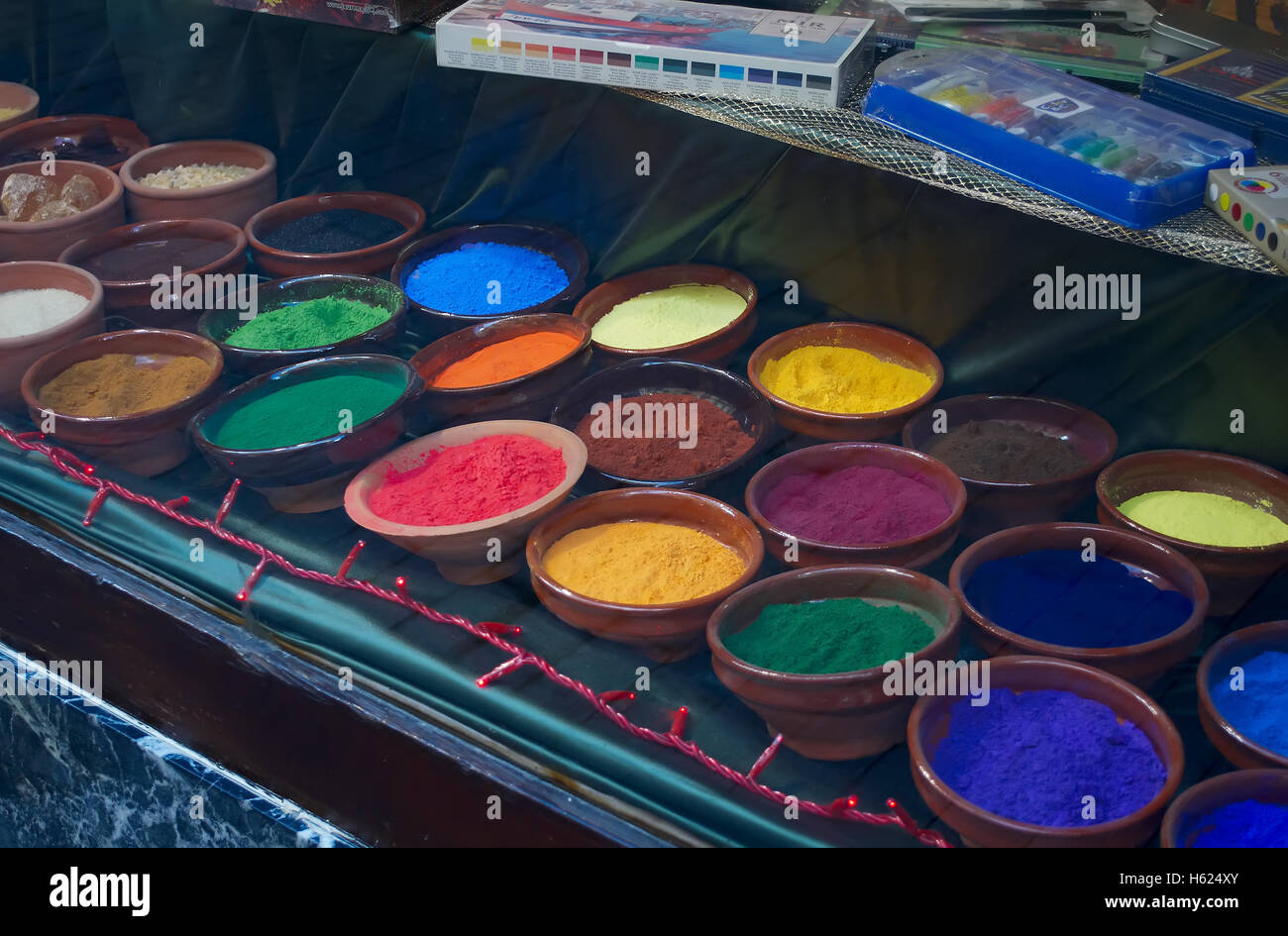 Cans of paint Stock Photo