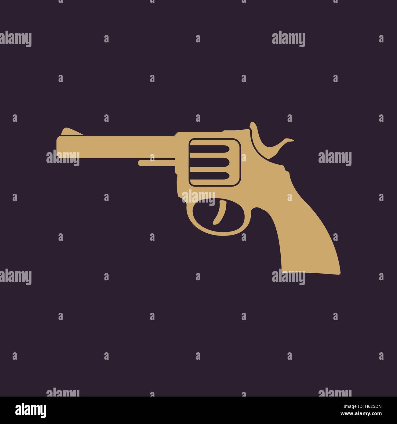 The revolver icon. Gun and weapon symbol. Flat Stock Vector Image & Art ...