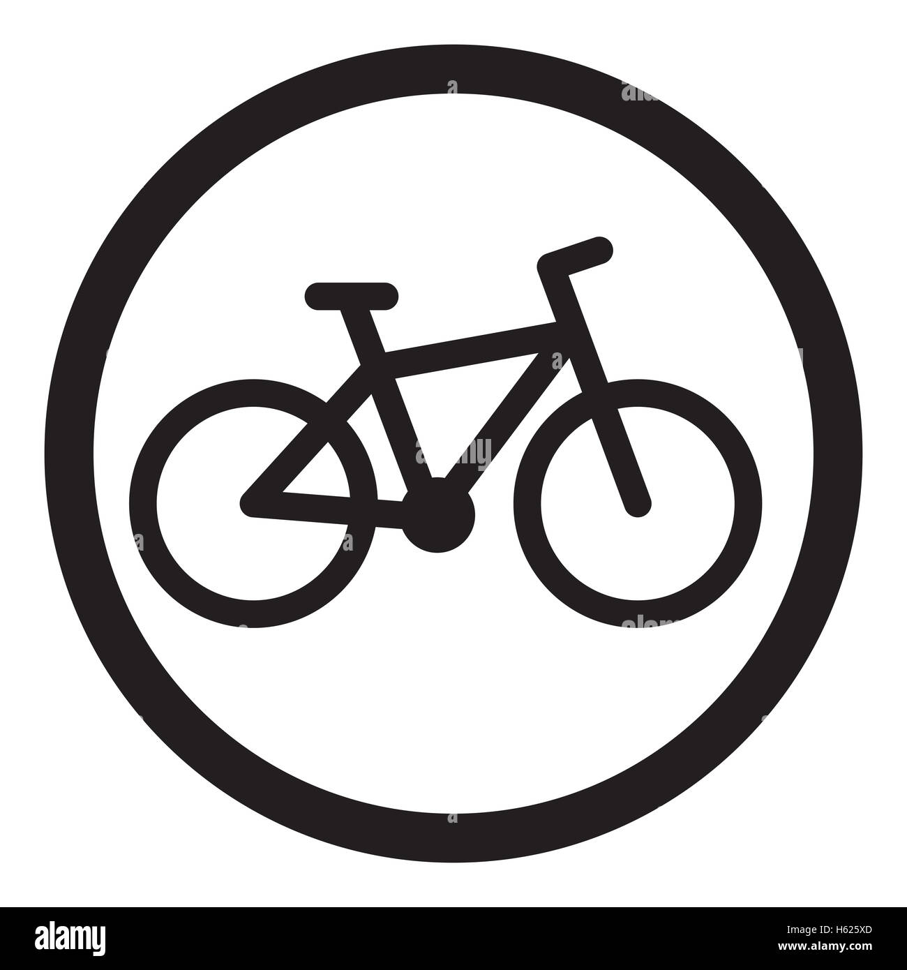 bike icon black cycle icon and bicycle icon mountain bike logo vector H625XD