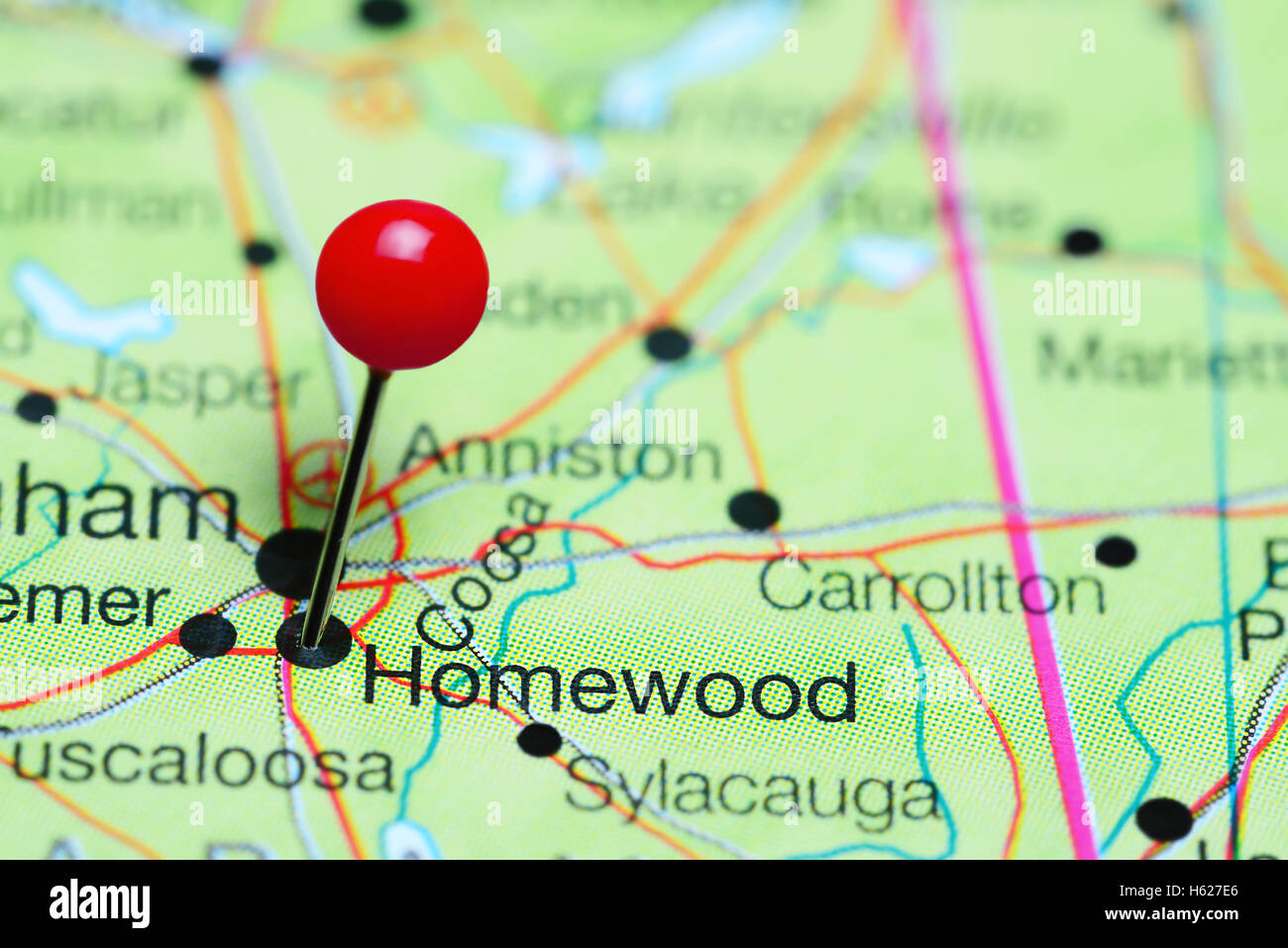 Homewood on a map hires stock photography and images Alamy