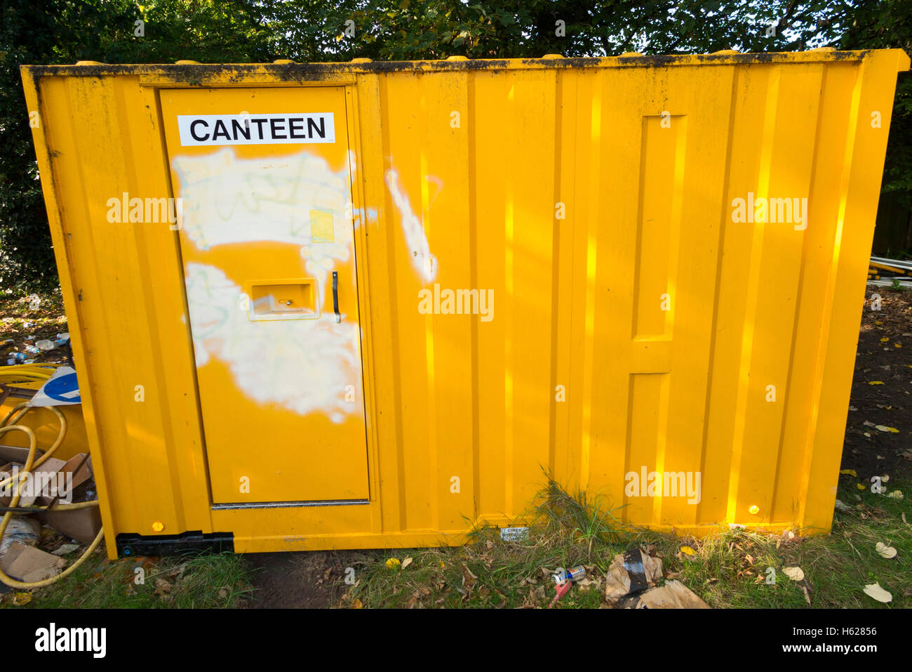 Works canteen for workers / staff on a building / road. Refreshment