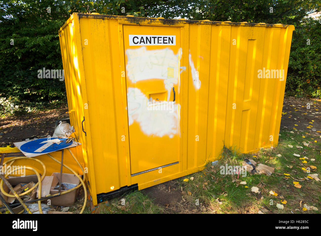 Works canteen for workers / staff on a building / road. Refreshment