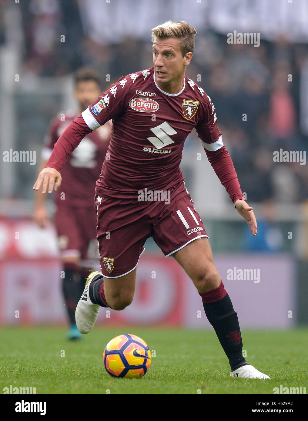 Turin, Italy. 23rd Oct, 2016. Maxi Lopez of Torino FC in action during the Serie A football match between Torino FC and SS Lazio. The final result was 2-2 © Nicolo Campo/Pacific Press/Alamy Live News Stock Photo