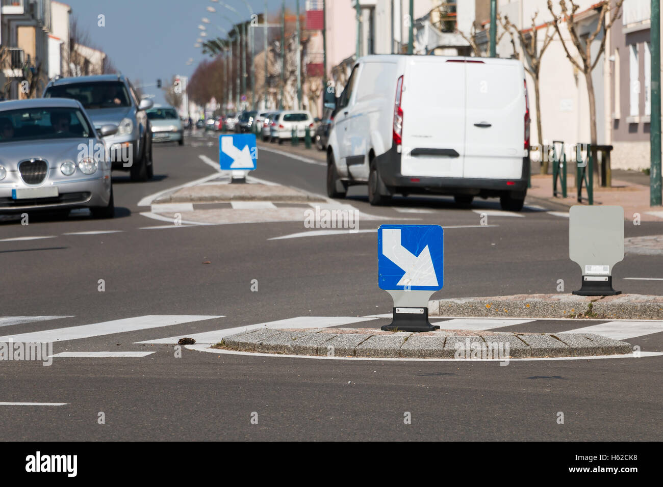 Sables d'Olonnes, France March 20, 2016 roundabout traffic circle