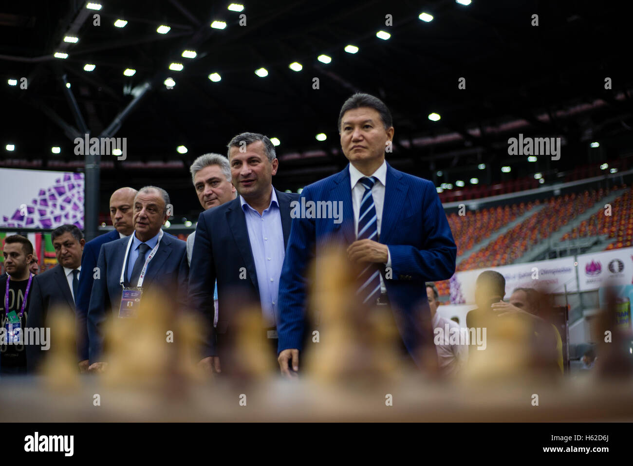 President of FIDE Kirsan Ilyumzhinov during the final round at the 42nd Chess Olympiad in Baku, Azerbaijan on Tuesday, September 13, 2016. Stock Photo