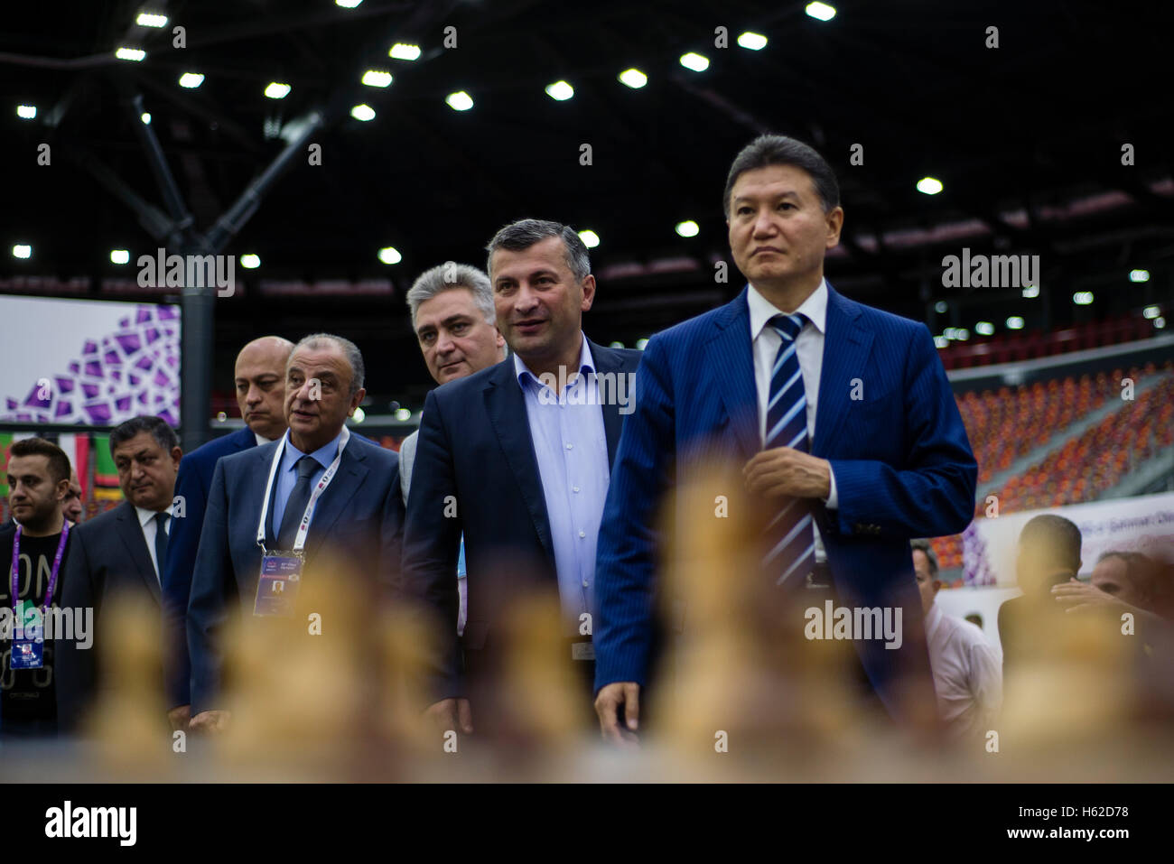 President of FIDE Kirsan Ilyumzhinov during the final round at the 42nd Chess Olympiad in Baku, Azerbaijan on Tuesday, September 13, 2016. Stock Photo