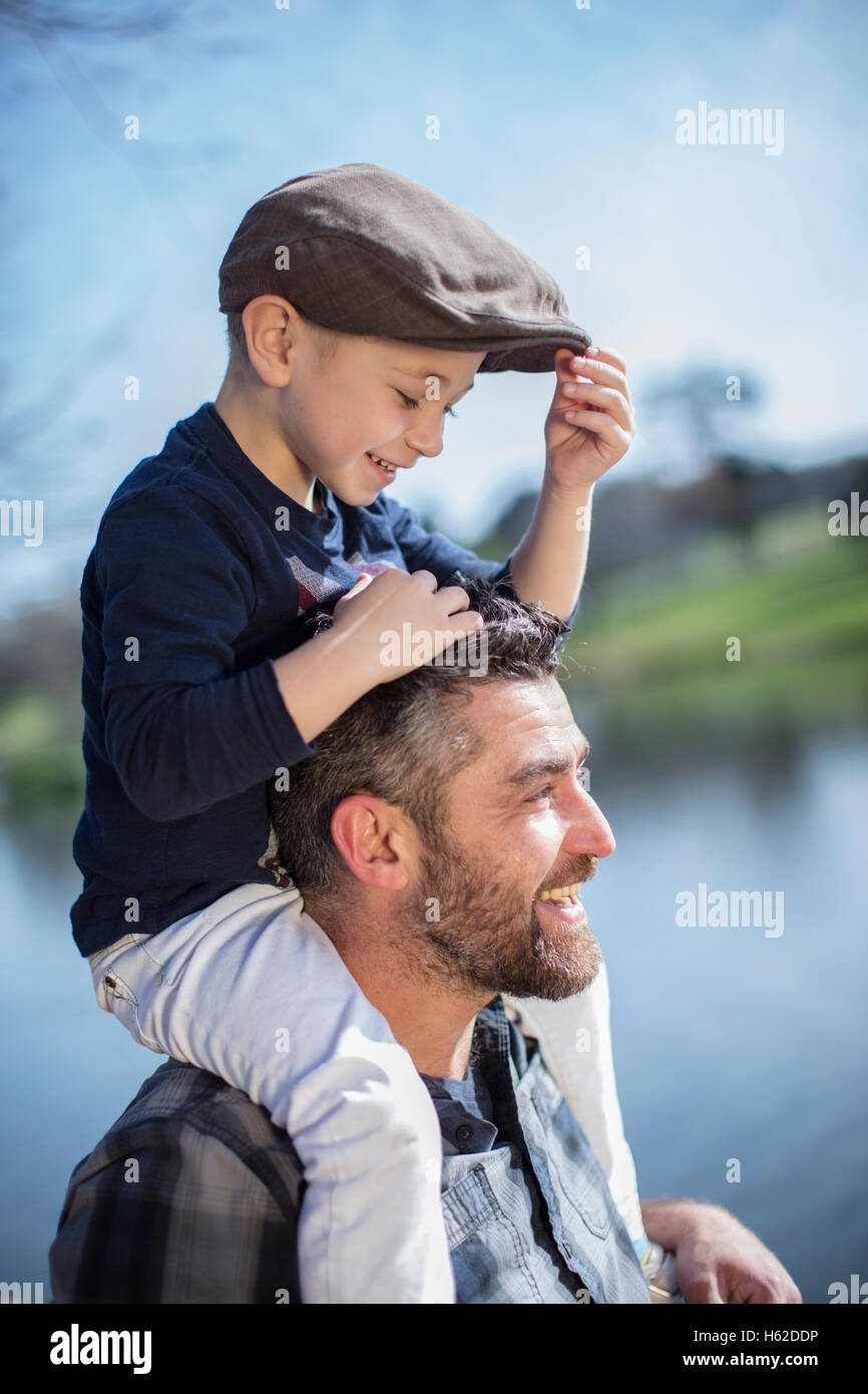 Father carrying son africa hi-res stock photography and images - Alamy