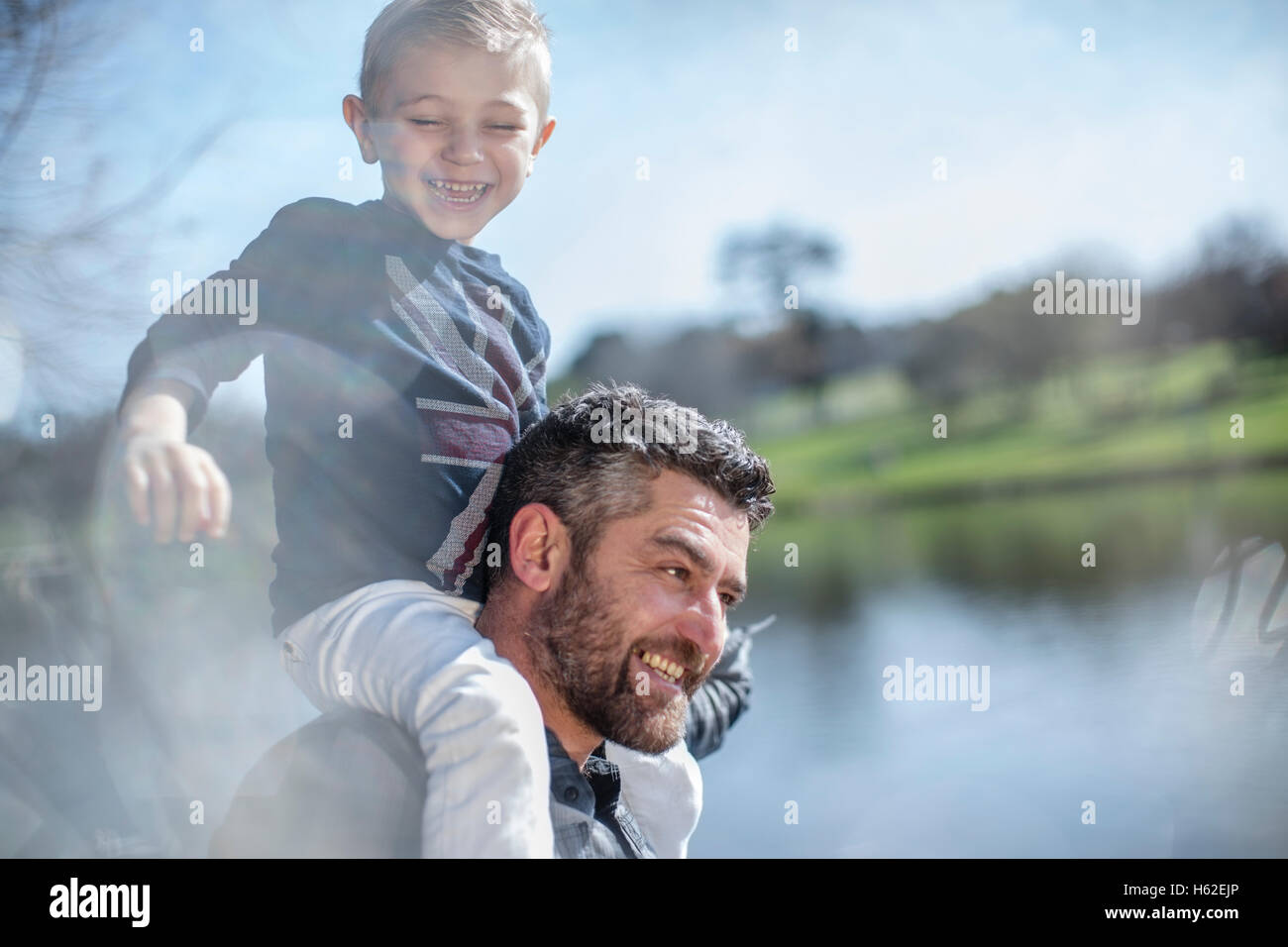 Father carrying son africa hi-res stock photography and images - Alamy