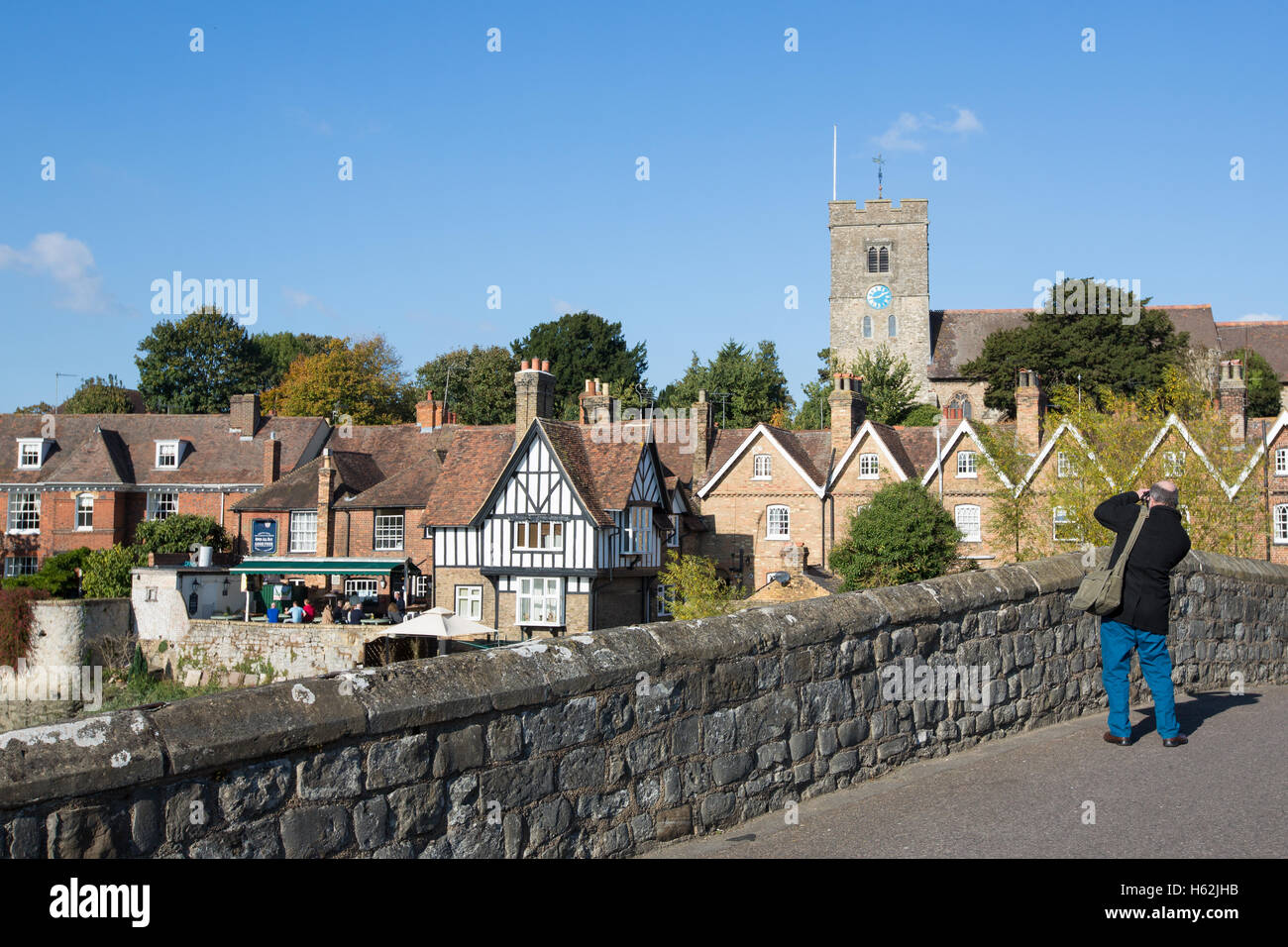 Kent village of Aylesford in Autumn Stock Photo Alamy