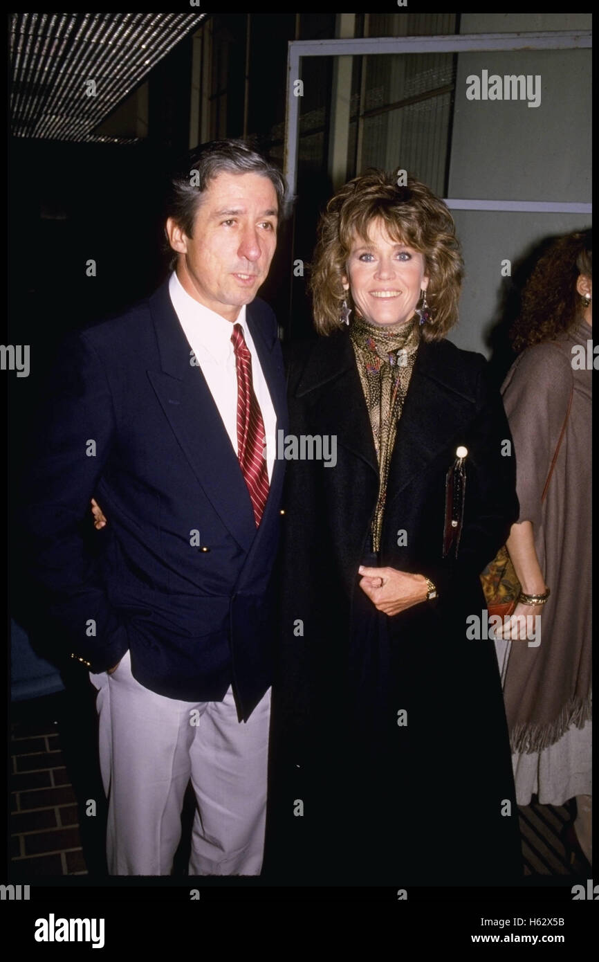 Hollywood, Ca, USA; Actress JANE FONDA and husband TOM HAYDEN are shown in undated photo. (Mandatory Credit: Photo by Michelson/ZUMA Press) Stock Photo