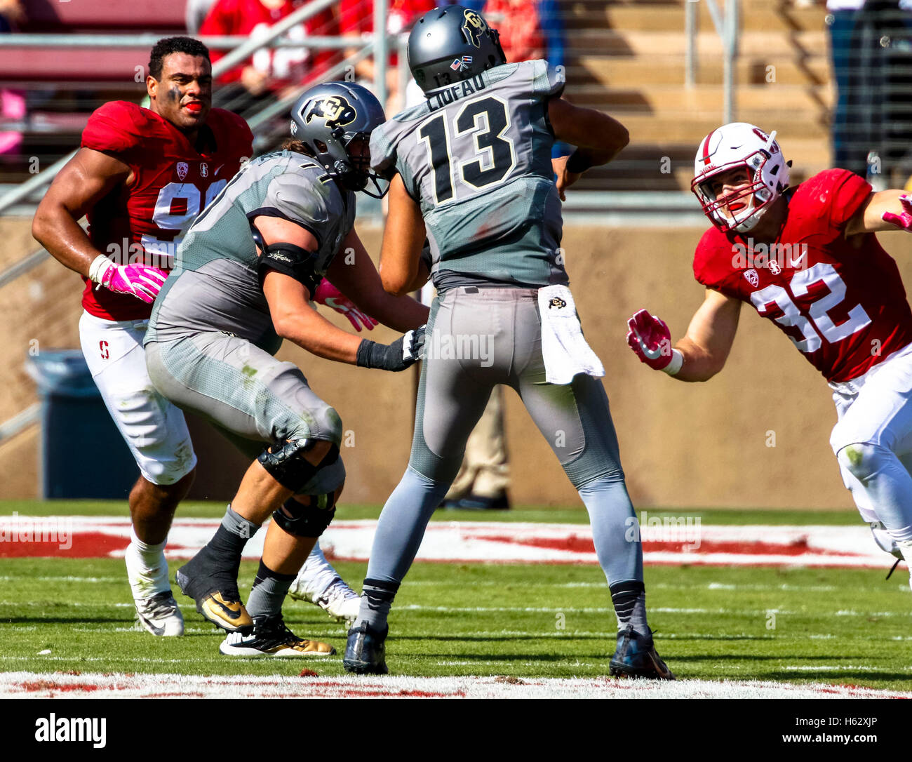 Palo Alto, California, USA. 22nd Oct, 2016. Colorado Quarterback Sefo ...