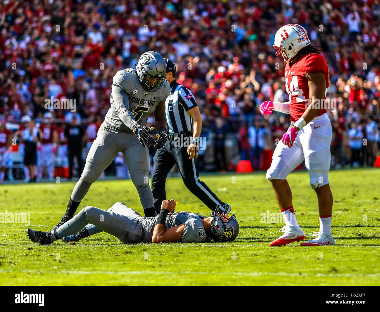 Palo Alto, California, USA. 22nd Oct, 2016. Colorado Quarterback Sefo ...