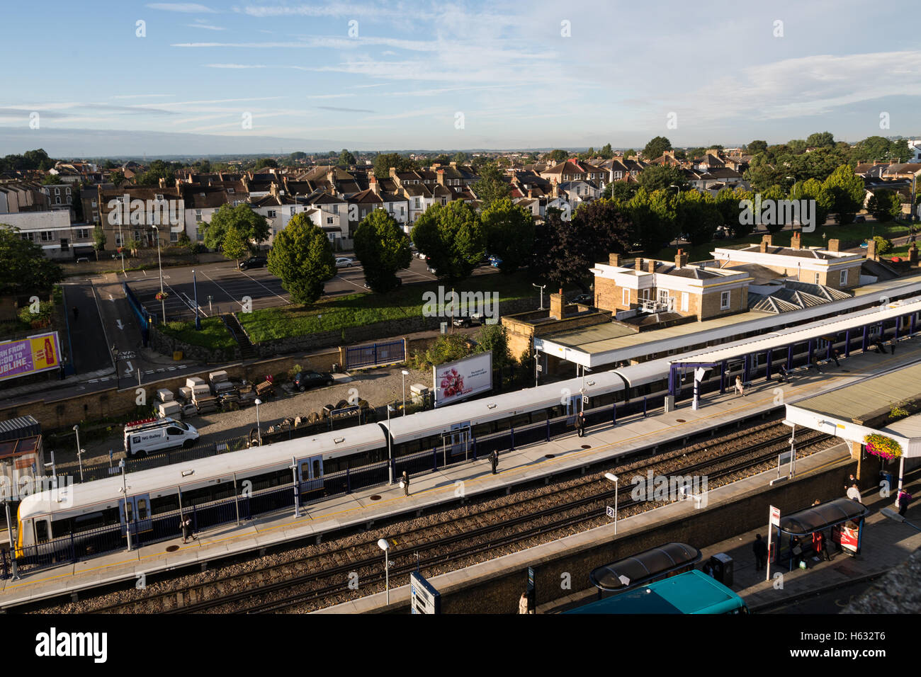 Gravesend Railway Station Pictured From Above Stock Photo Alamy