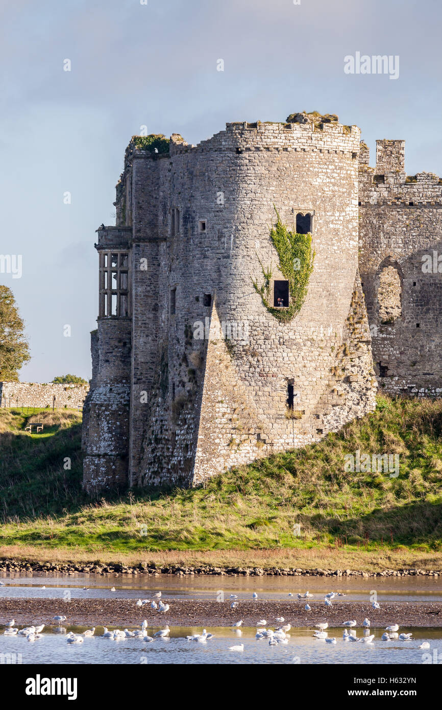 Carew Castle in Autumn. Pembroekshire, Wales, UK Stock Photo