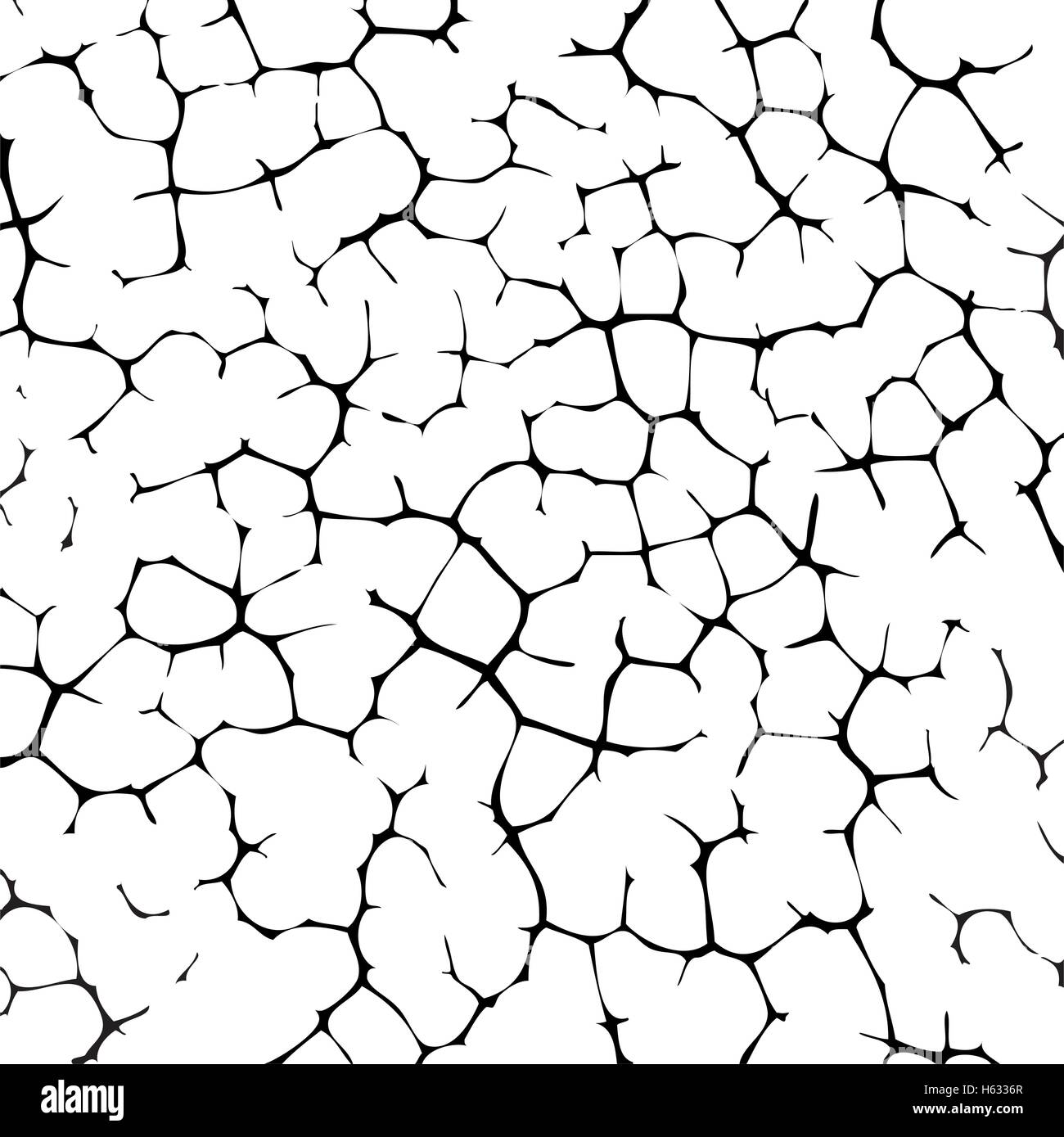 vector black and white cracked texture of wall or earth Stock Vector