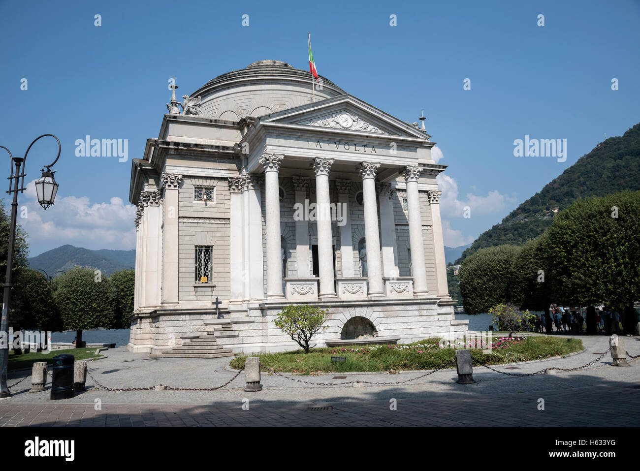 The Tempio Voltiano, Volta Temple  museum, Como, southern tip of Lake Como,  northern Italy, Europe Stock Photo