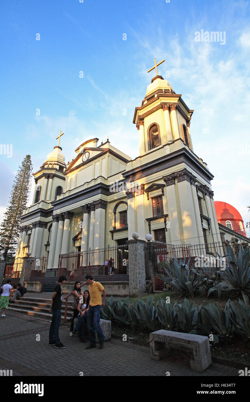 Alajuela Cathedral, Alajuela, Costa Rica. Stock Photo