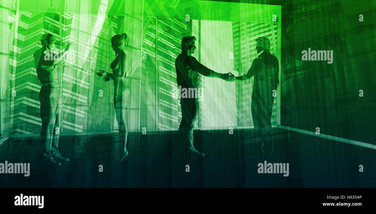 Partners Abstract Business Presentation Abstract Background with Partners Shaking Hands ...
