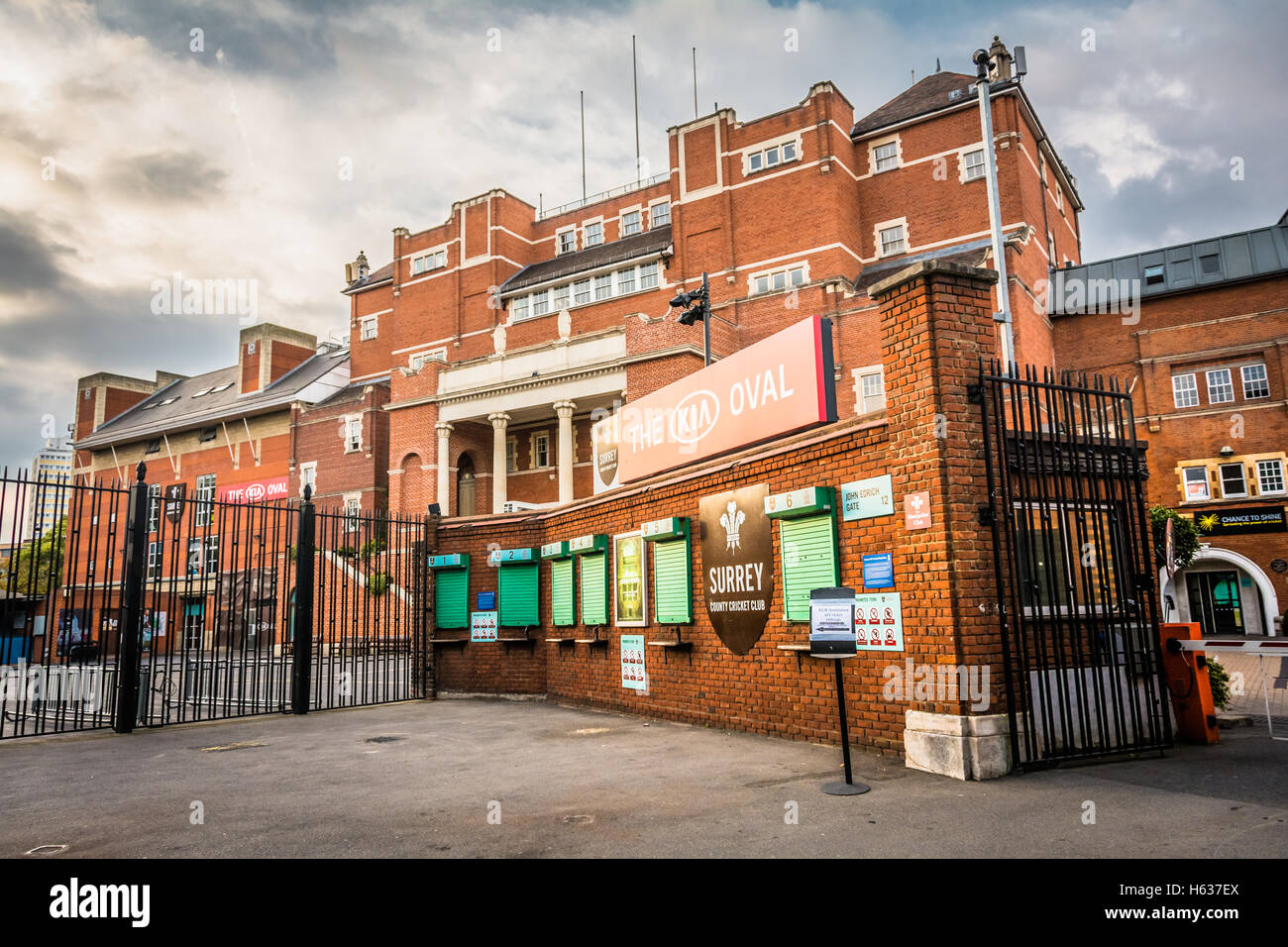 The Oval Cricket Ground in Kennington, Lambeth, London, UK Stock Photo
