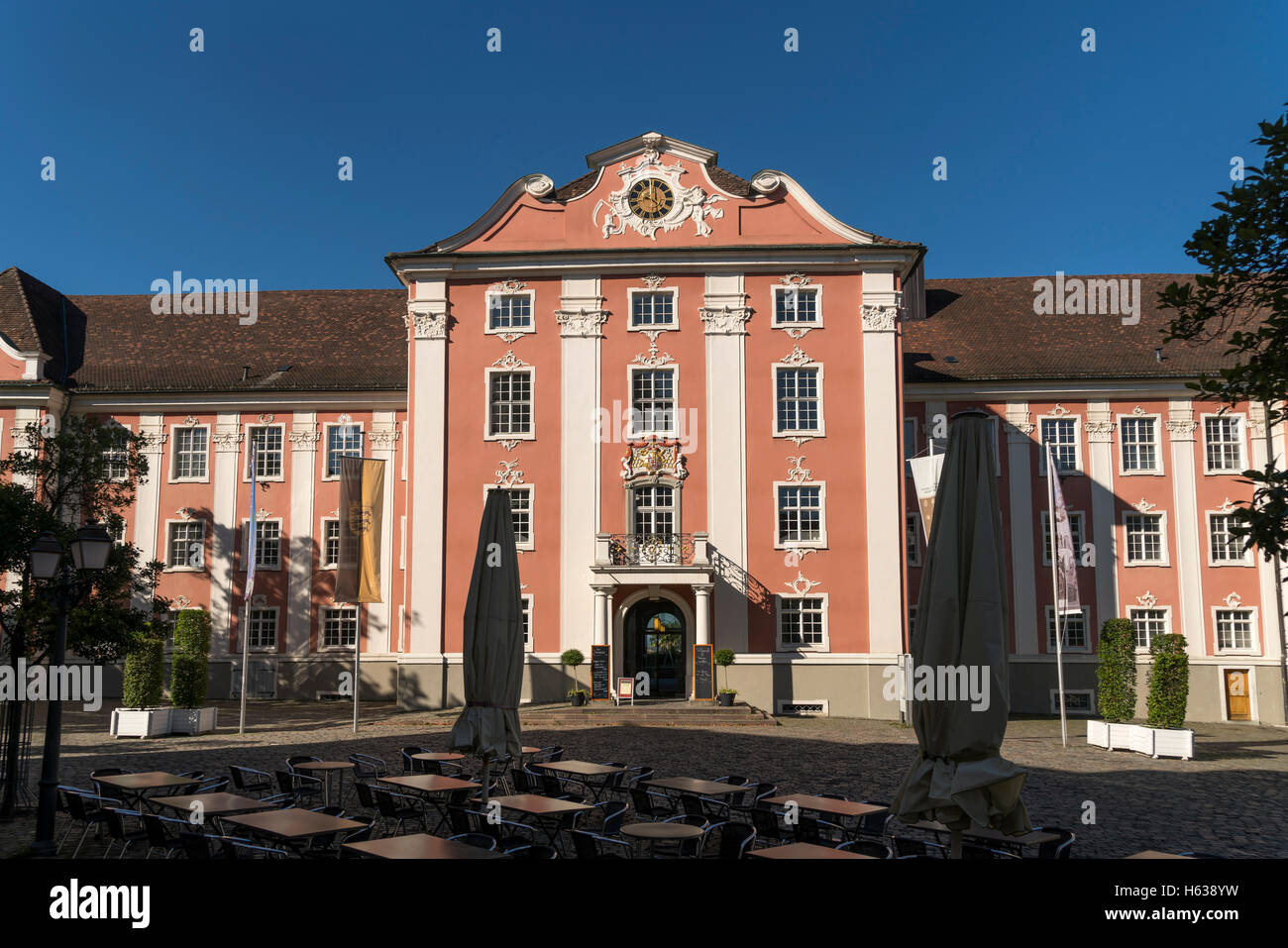 New Castle  in Meersburg at Lake Constance,  Baden-Württemberg, Germany, Stock Photo