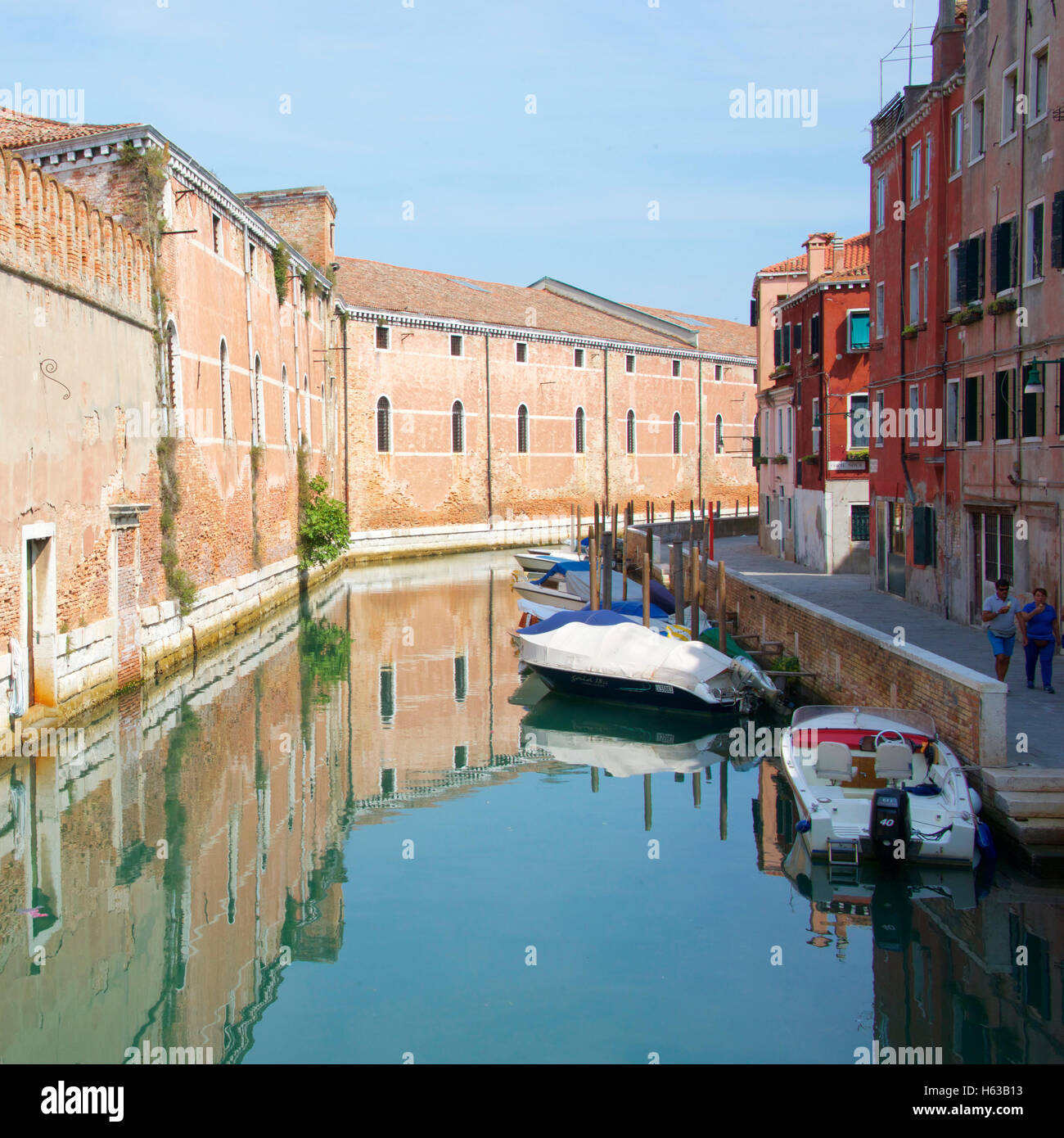 The walls of the Arsenale, Venice, Italy Stock Photo