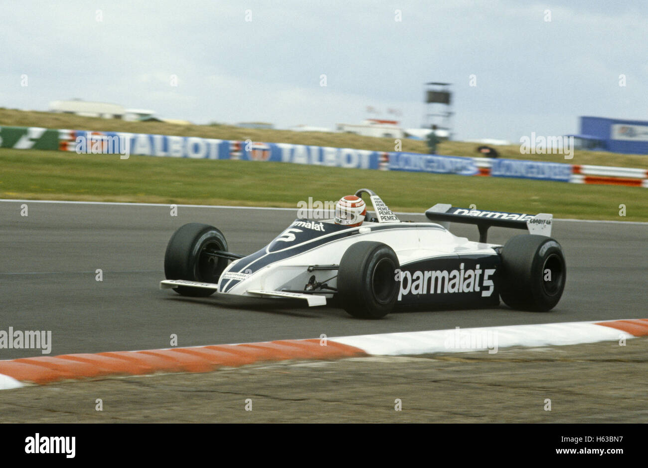 5  Nelson Piquet in a Brabham Cosworth finished 2nd in the British GP 13 July 1980 Stock Photo