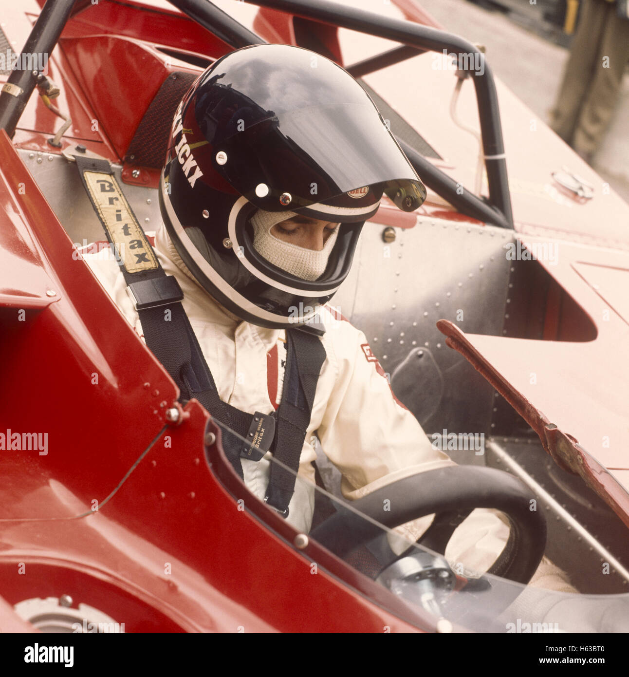 Ickx in a Ferrari 312P at Le Mans  1973 Stock Photo