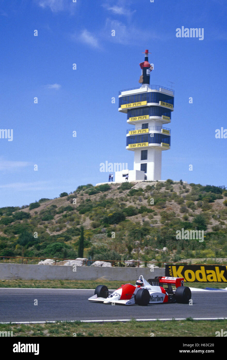 Patrick Depailler in  Marlboro Mclaren at Jerez Spain1990s Stock Photo