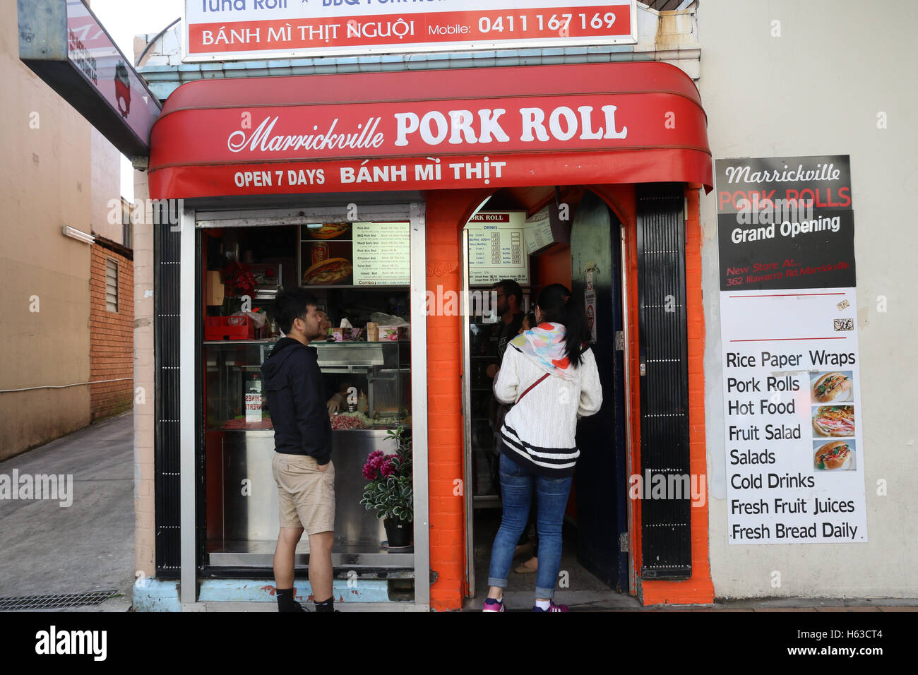 Marrickville Pork Roll on Illawara Road, Marrickville, Sydney, Australia Stock Photo Alamy