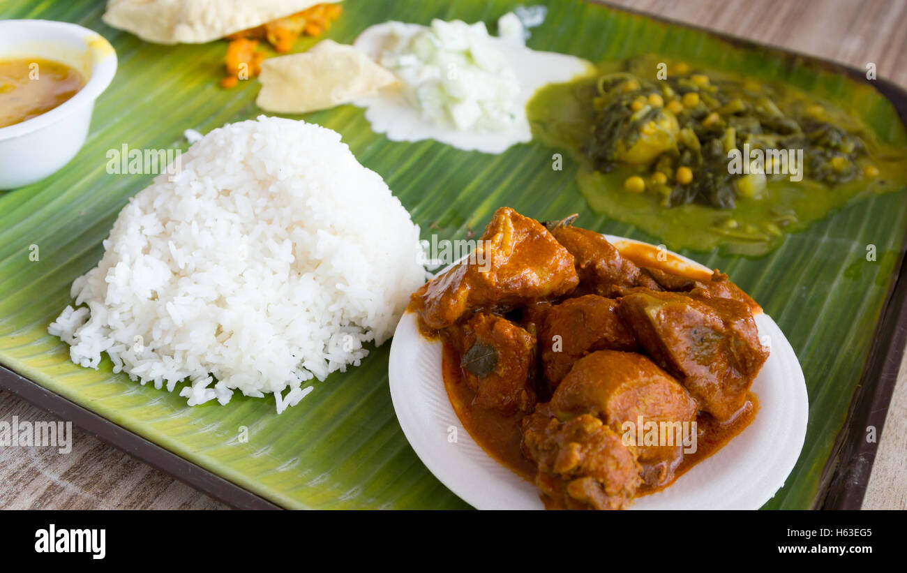 Typical Indian lunch meal Stock Photo - Alamy