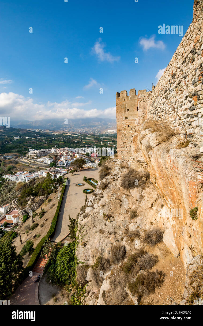 Spectacular View From Salobrena Salobre a Castle Spain Vertical 