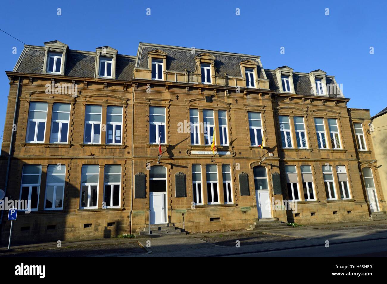 Former administration building to transform into school. Stock Photo