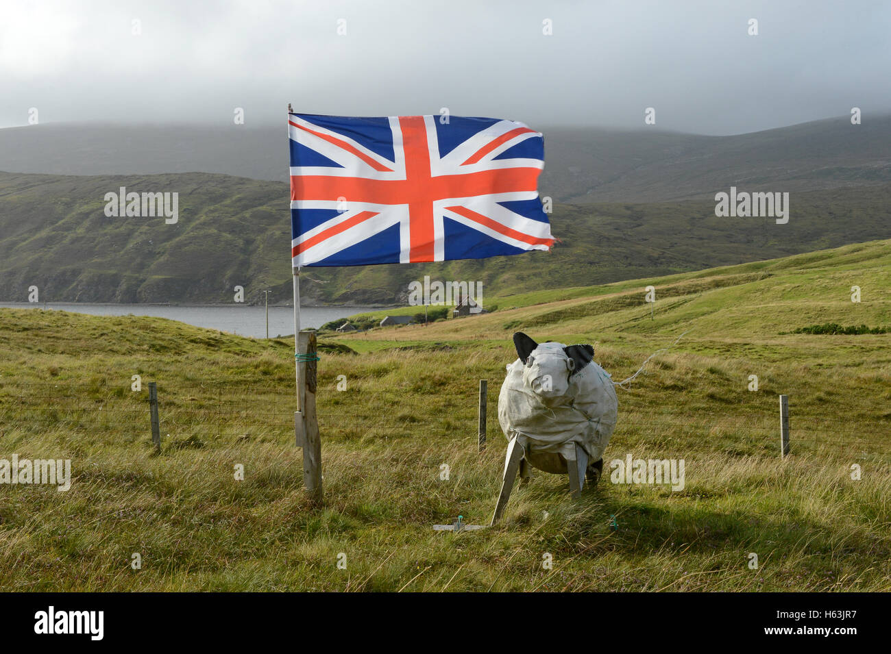 Shetland Isles the UK's most northerly inhabited islands with a population of 22,000 people Stock Photo