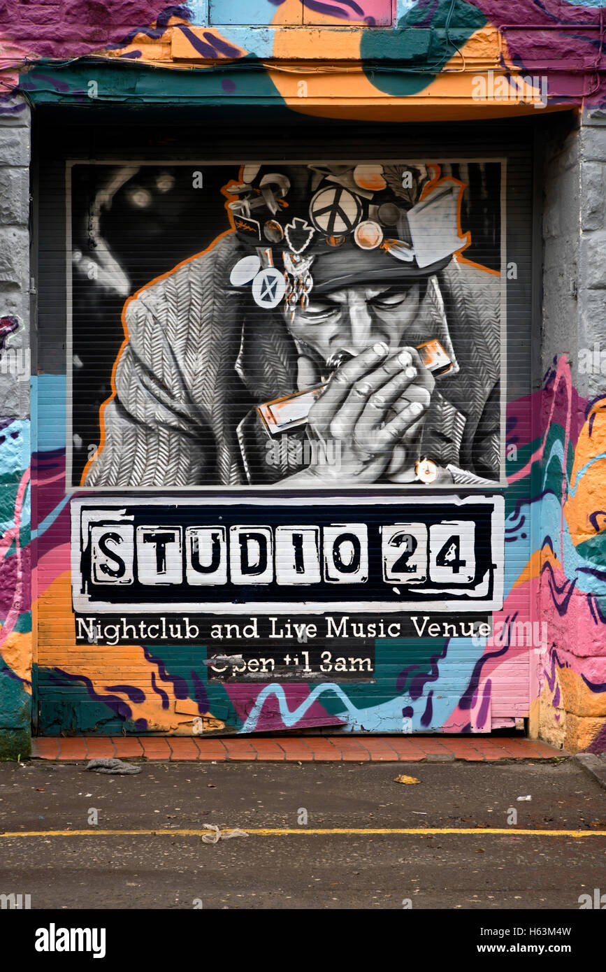 Exterior view of Studio 24, an independent nightclub in the heart of Edinburgh. Closing in June 2017. Stock Photo