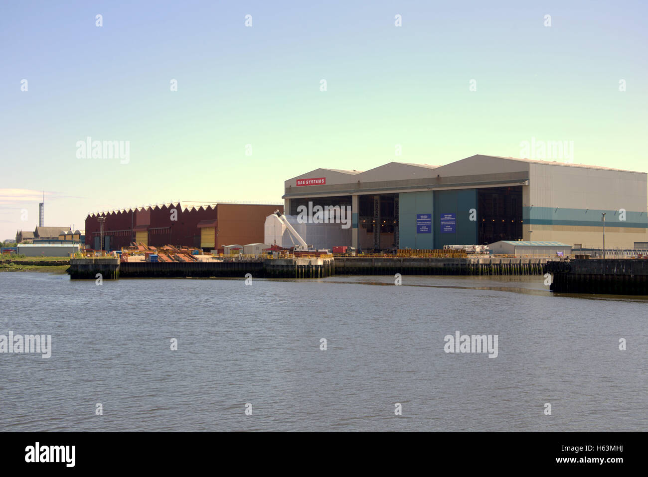 BAE Systems  Glasgow on the Clyde river in Govan and Yoker British defence arms company Stock Photo