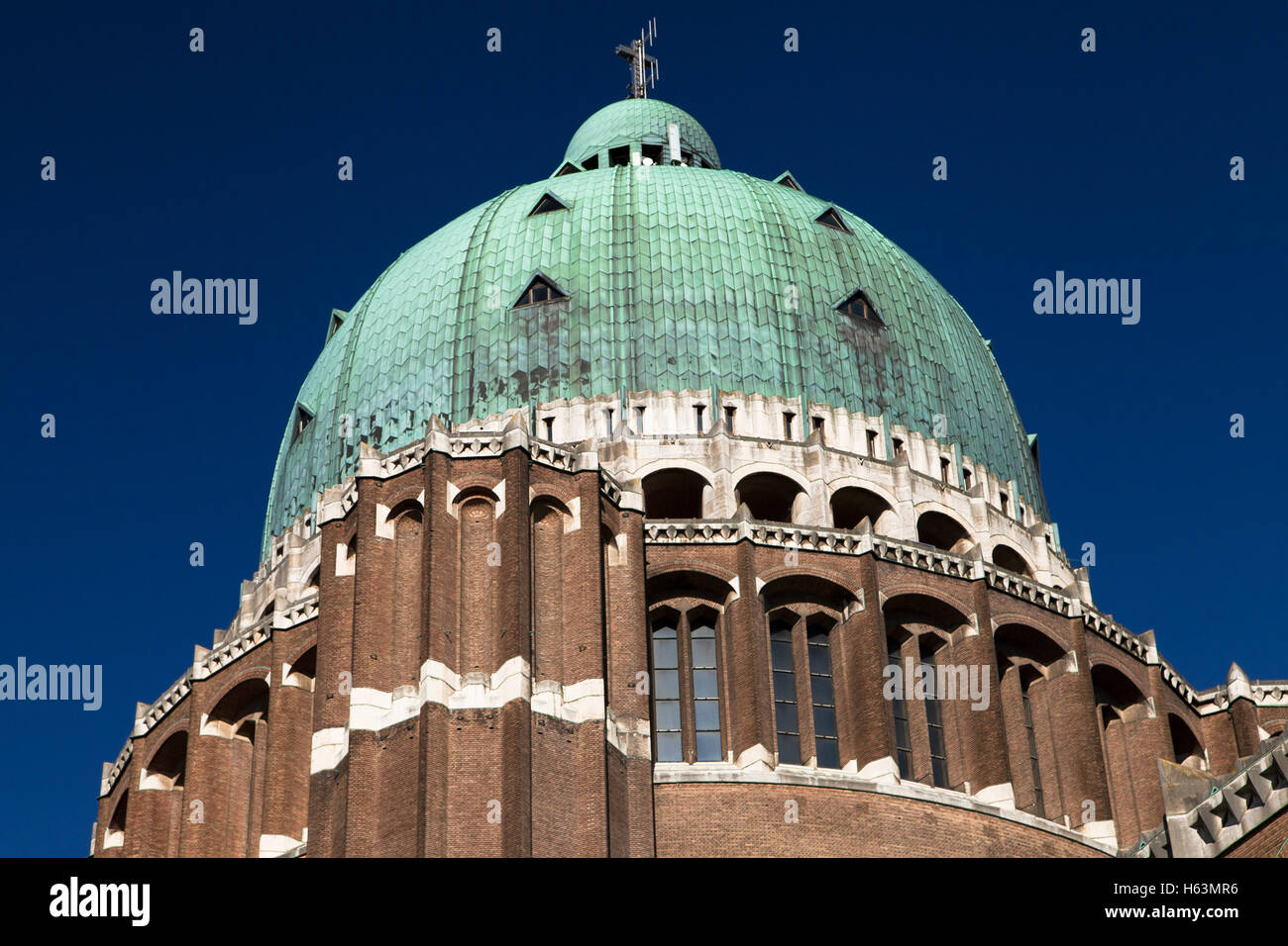 Dome of the Sacred Heart Basilica in Brussels, Belgium. Stock Photo